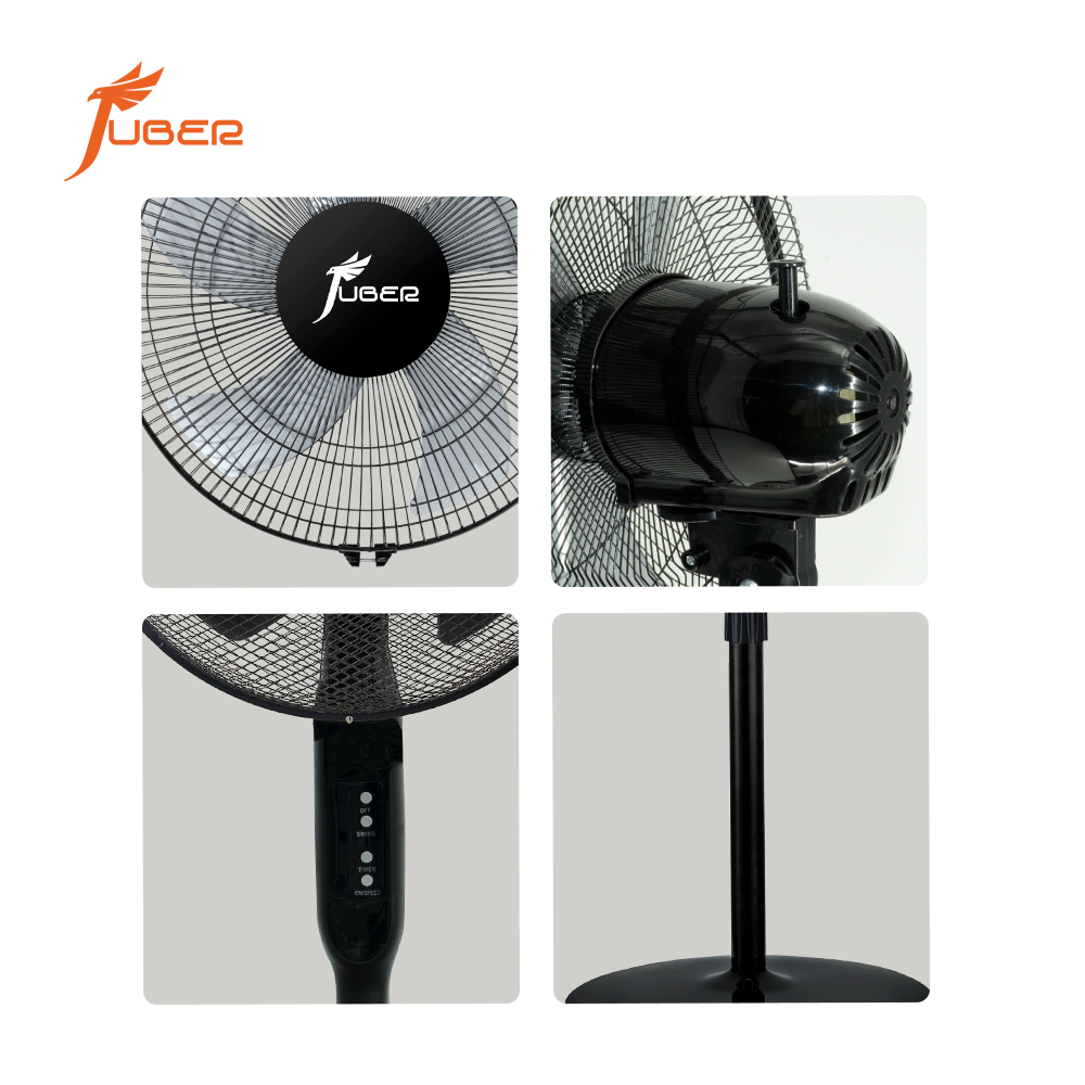 FS-40-J03R Black Stand Fan with Remote Control